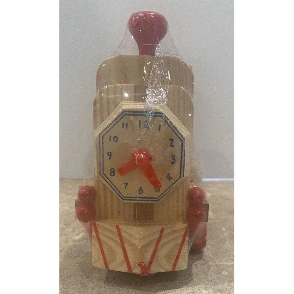 Childrens Wooden Toy Train with Pull String